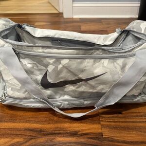 Nike Silver Camouflage Duffel Bag